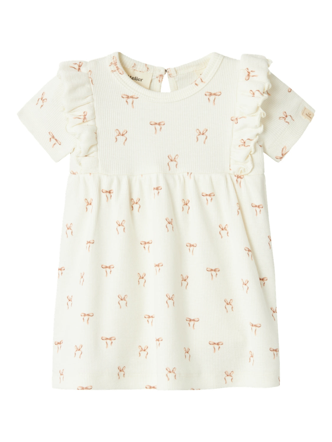 Lil Atelier Gavo Ene Body Kjole Med Sløjfer Coconut Milk 56 Cm