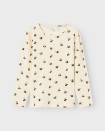 Lil Atelier Gavo Kim Slim Top Med Humlebi Turtledove 92 Cm