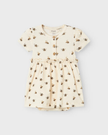 Lil Atelier Gavo Kin Body Kjole Med Humlebi Turtledove 56 Cm