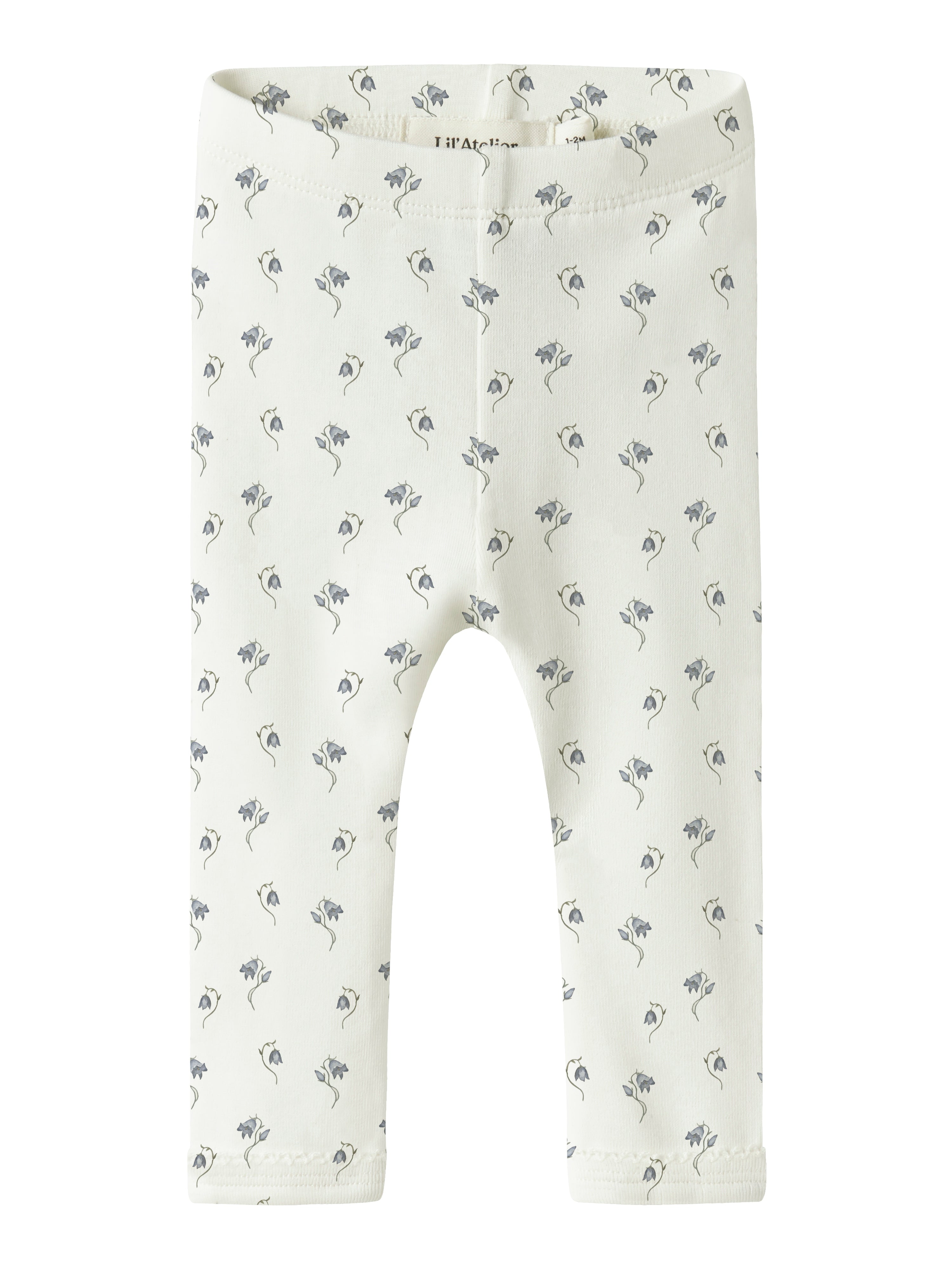 Lil Atelier Gayo Sag Slim Leggings Coconut Milk Bell Flower 56 Cm