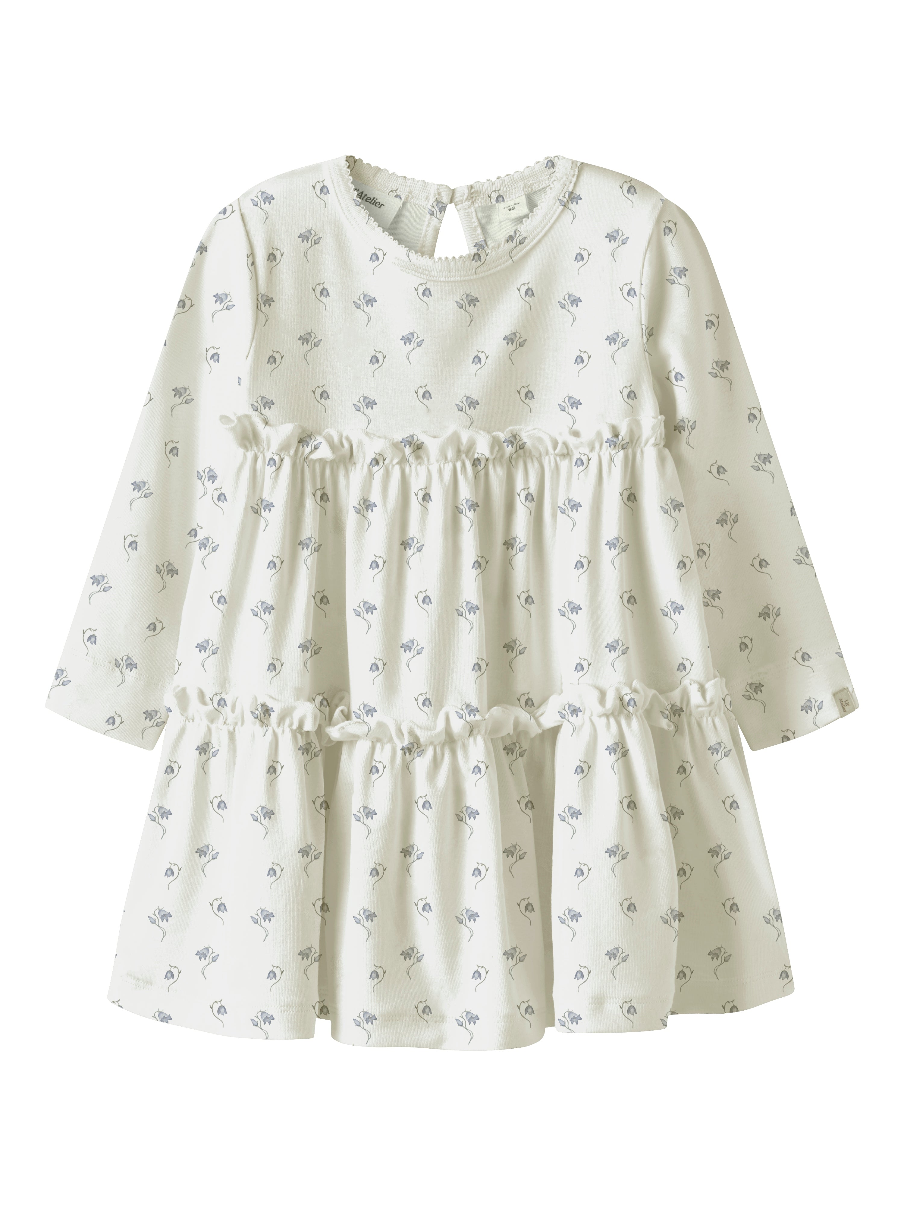 Lil Atelier Gayo Sel Ls Dress Coconut Milk Bell Flower 92 Cm