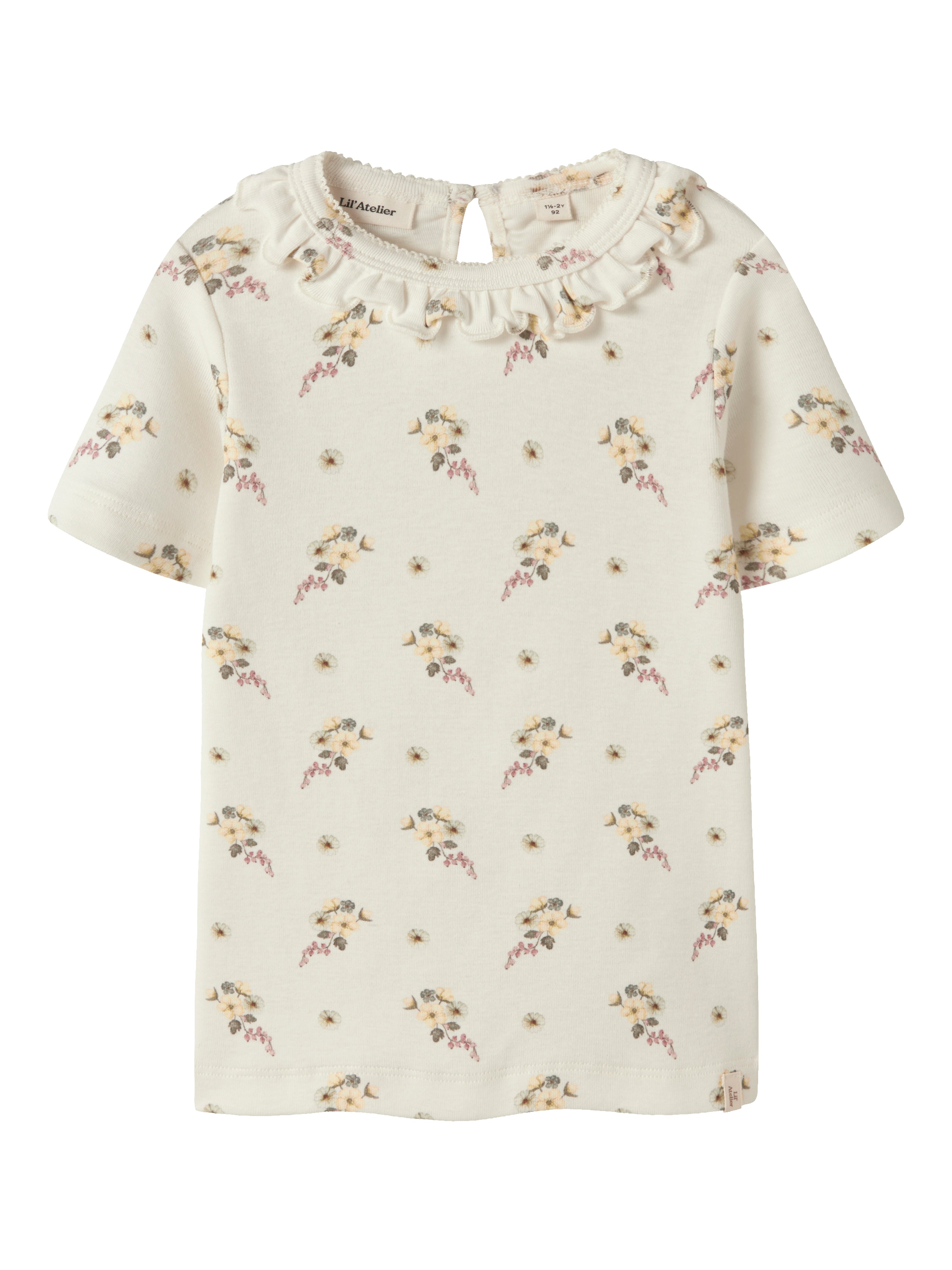 Lil Atelier Gayo Ser Ss Top Coconut Milk Flower 92 Cm