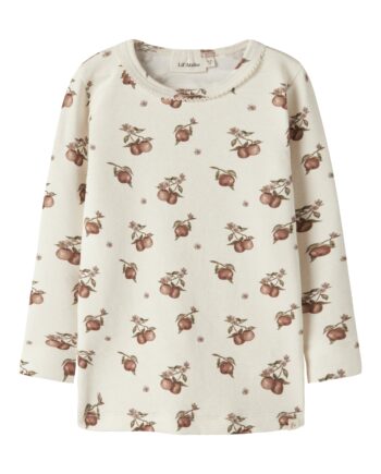 Lil Atelier Gayo Sig Ls Top Turtledove Apple 92 Cm