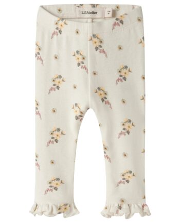 Lil Atelier Gayo Ska Slim Leggings Coconut Milk Flower 56 Cm