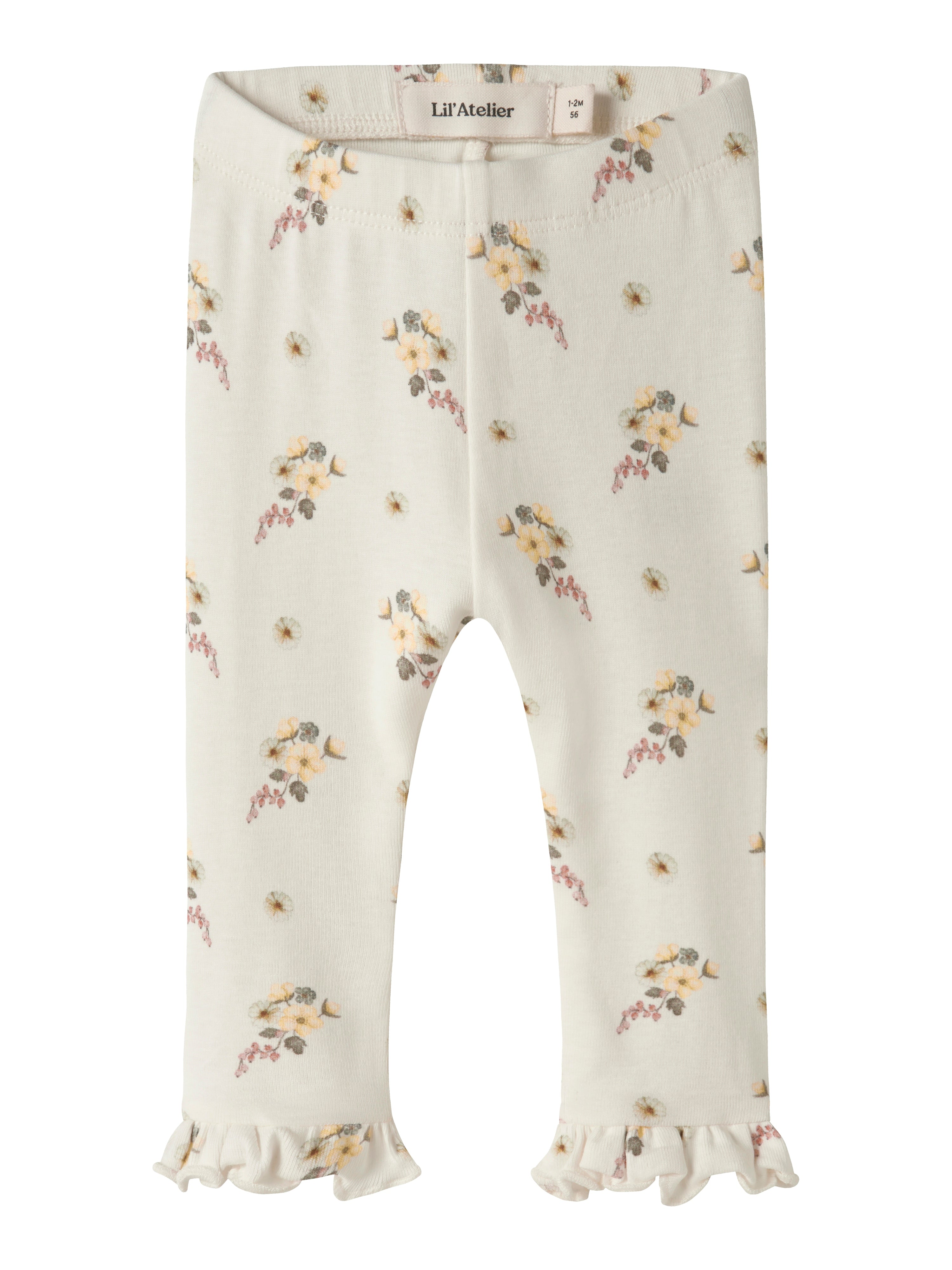Lil Atelier Gayo Ska Slim Leggings Coconut Milk Flower 56 Cm