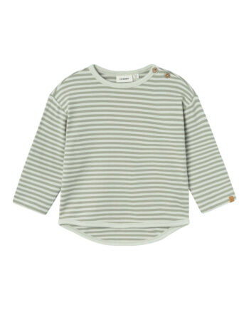 Lil Atelier Geo Alk Ls Top Green Tint 92 Cm