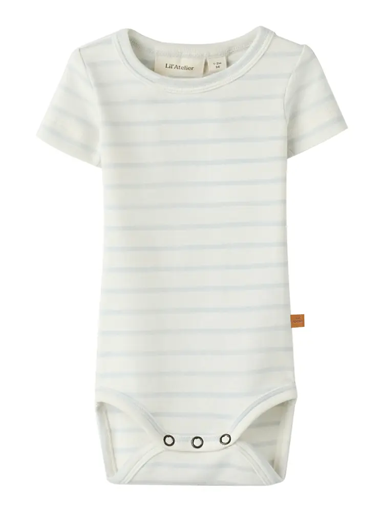 Lil  Atelier Geo Apa Kortærmet Slim Body Coconut Milk 80