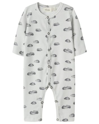 Lil Atelier Gio Ls Nightuit Glacier Gray Cloud 56 Cm