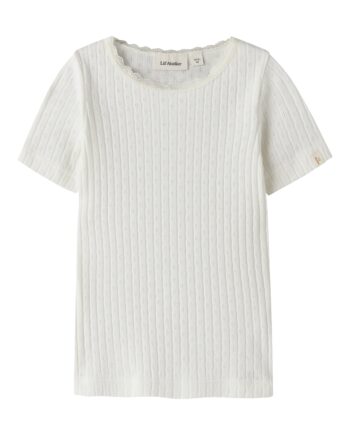 Lil Atelier Haldis Ss Slim Top Coconut Milk 92 Cm
