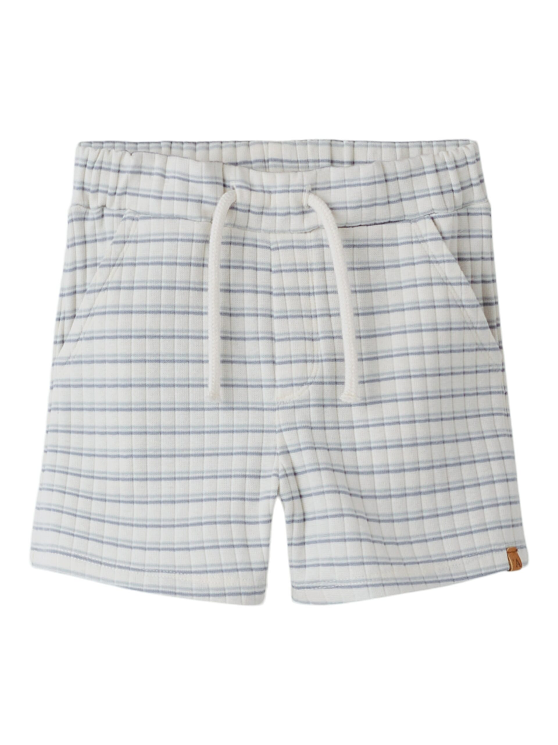 Lil Atelier Haldur Loose Shorts Coconut Milk Dusty Blue 92 Cm