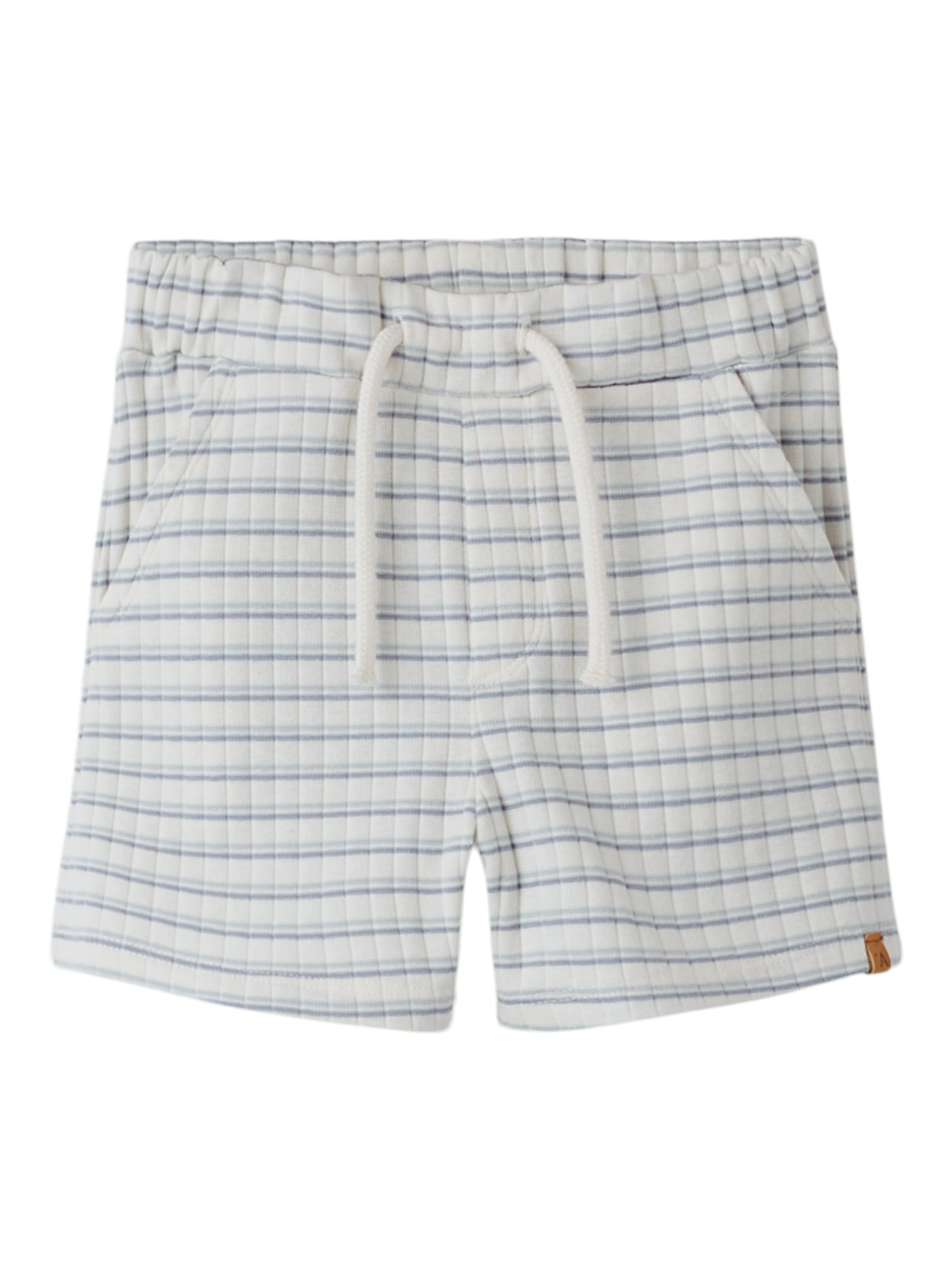 Lil Atelier Haldur Loose Shorts Coconut Milk Dusty Blue 92 Cm