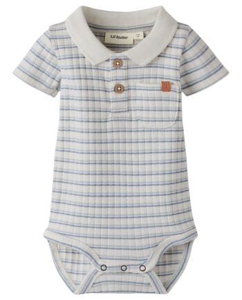 Lil Atelier Haldur Ss Slim Body Coconut Milk Dusty Blue 56 Cm