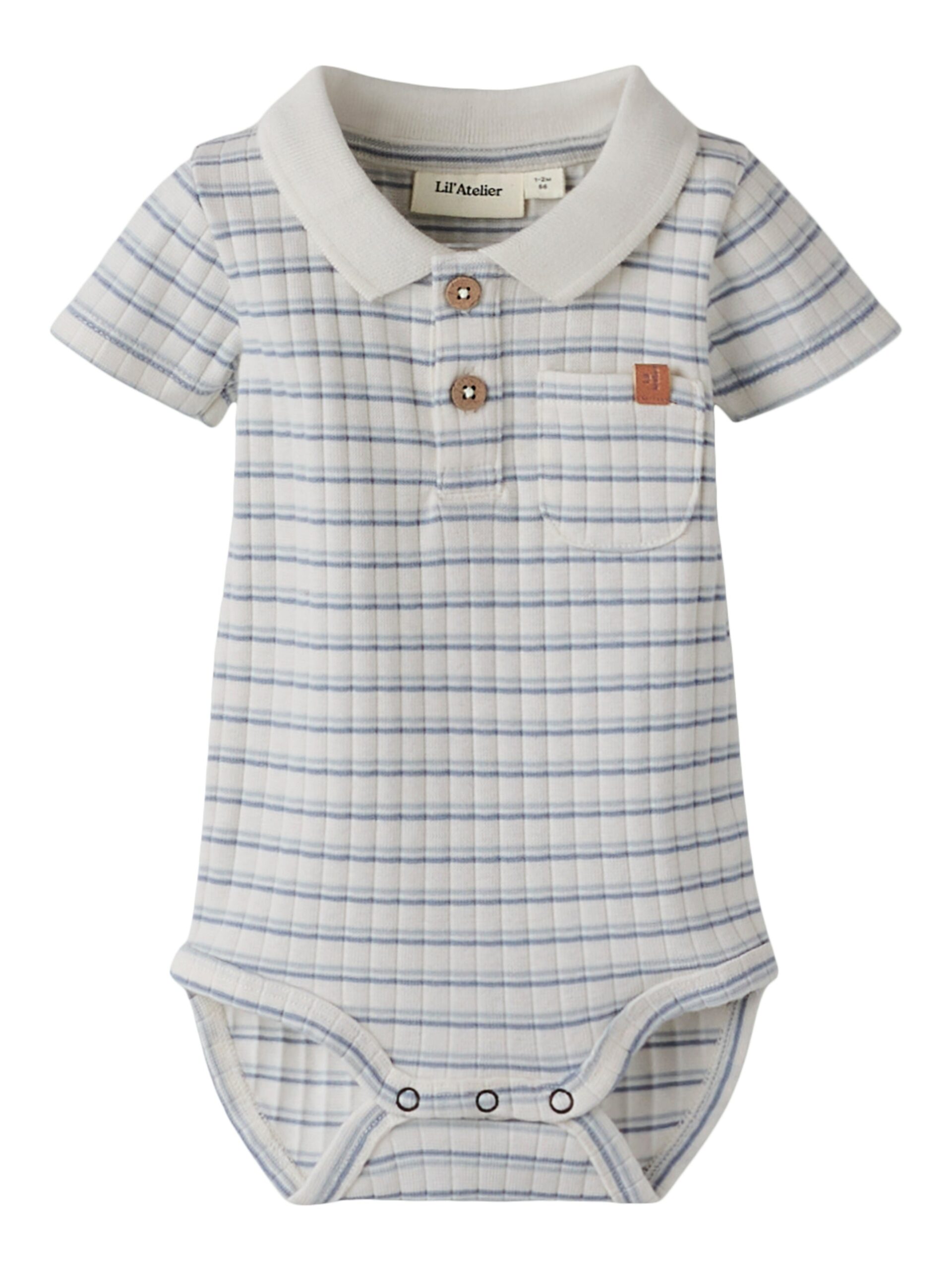 Lil Atelier Haldur Ss Slim Body Coconut Milk Dusty Blue 56 Cm