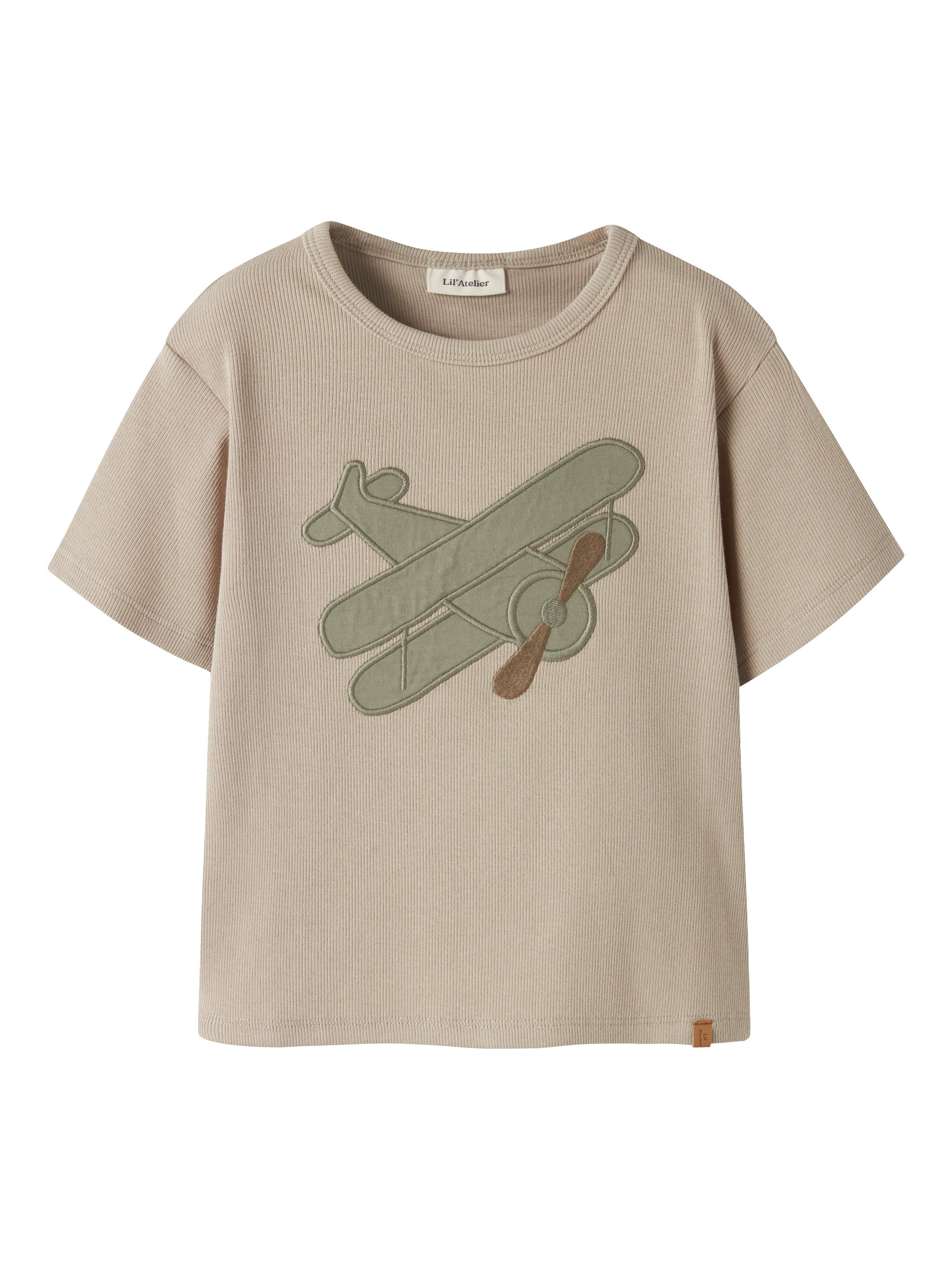 Lil Atelier Halli His Ss Loose Top Oxford Tan 92 Cm