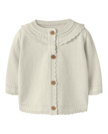 Lil Atelier Hao Ls Knit Cardigan Coconut Milk 56 Cm