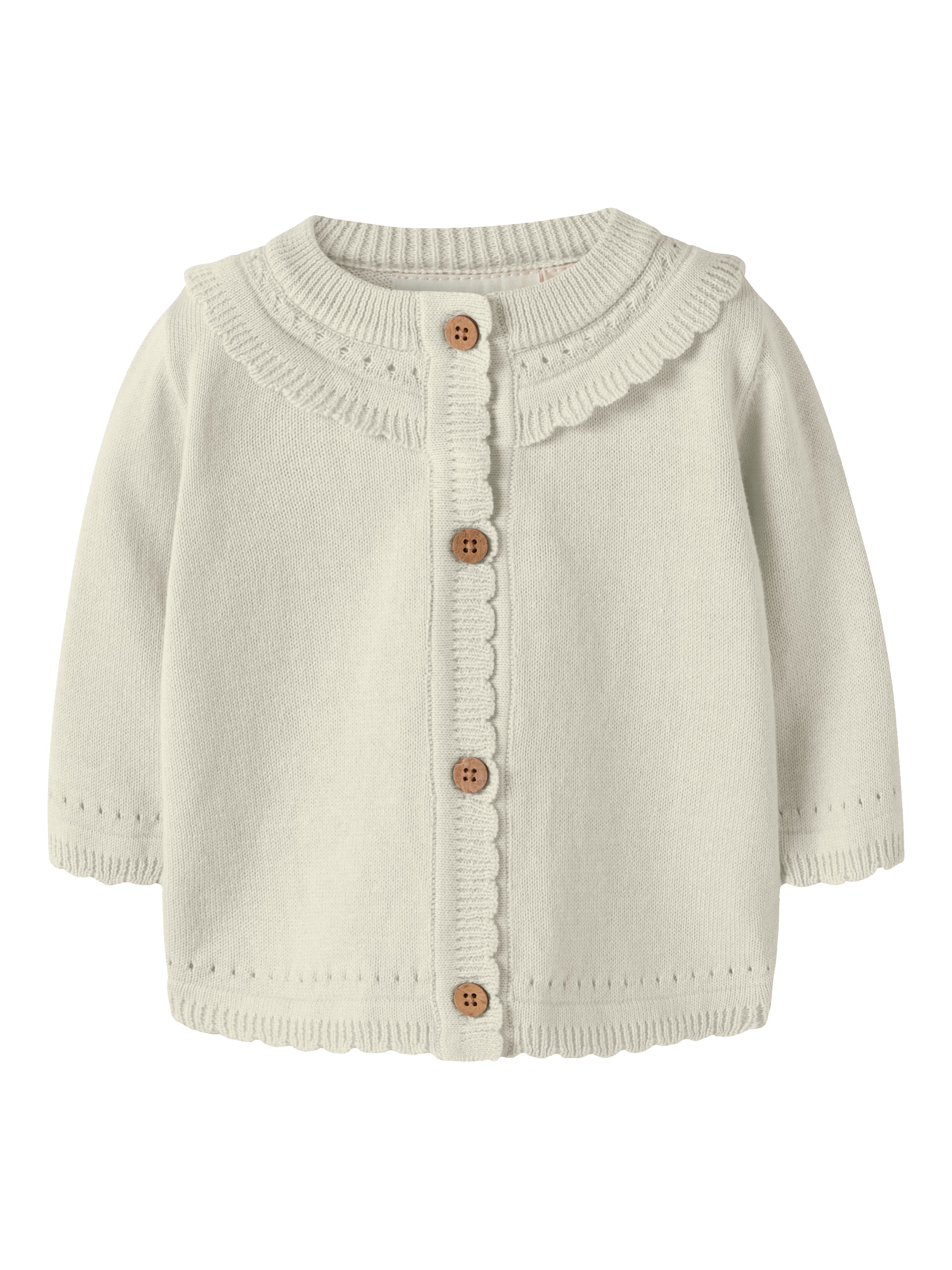 Lil Atelier Hao Ls Knit Cardigan Coconut Milk 56 Cm