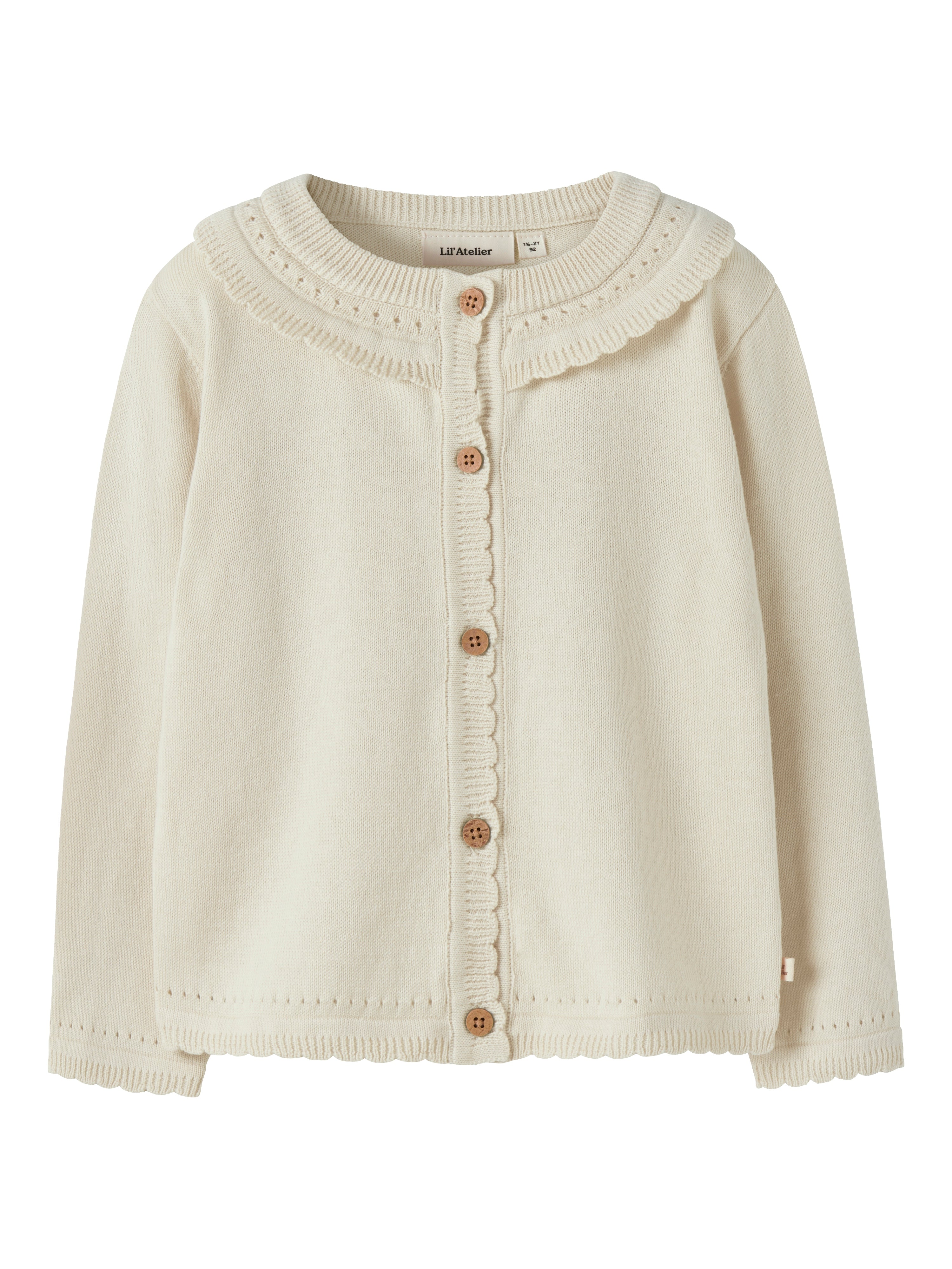 Lil Atelier Hao Ls Knit Cardigan Coconut Milk 92 Cm