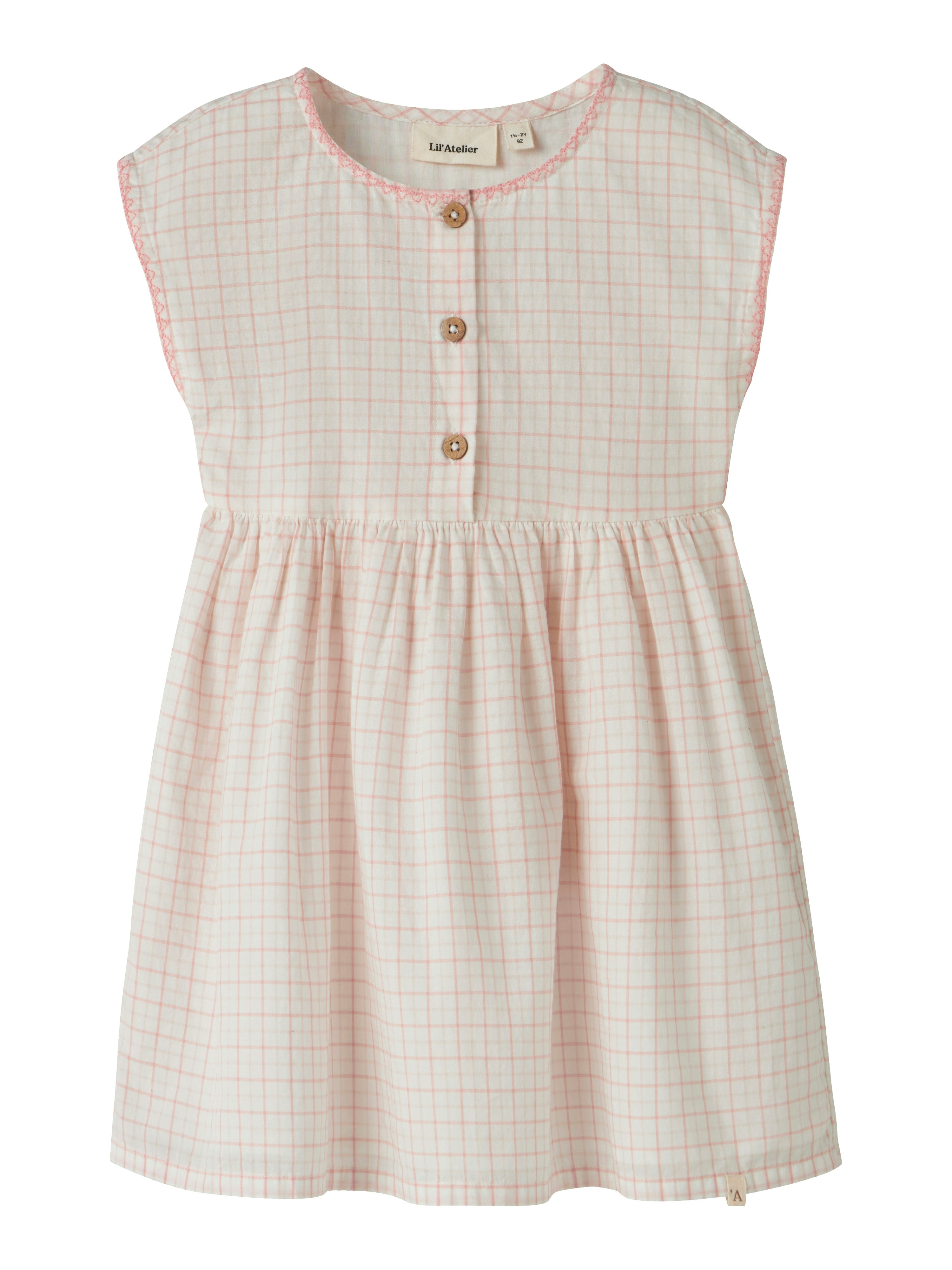 Lil Atelier Hedda Dress Coconut Milk Rose Tan 92 Cm