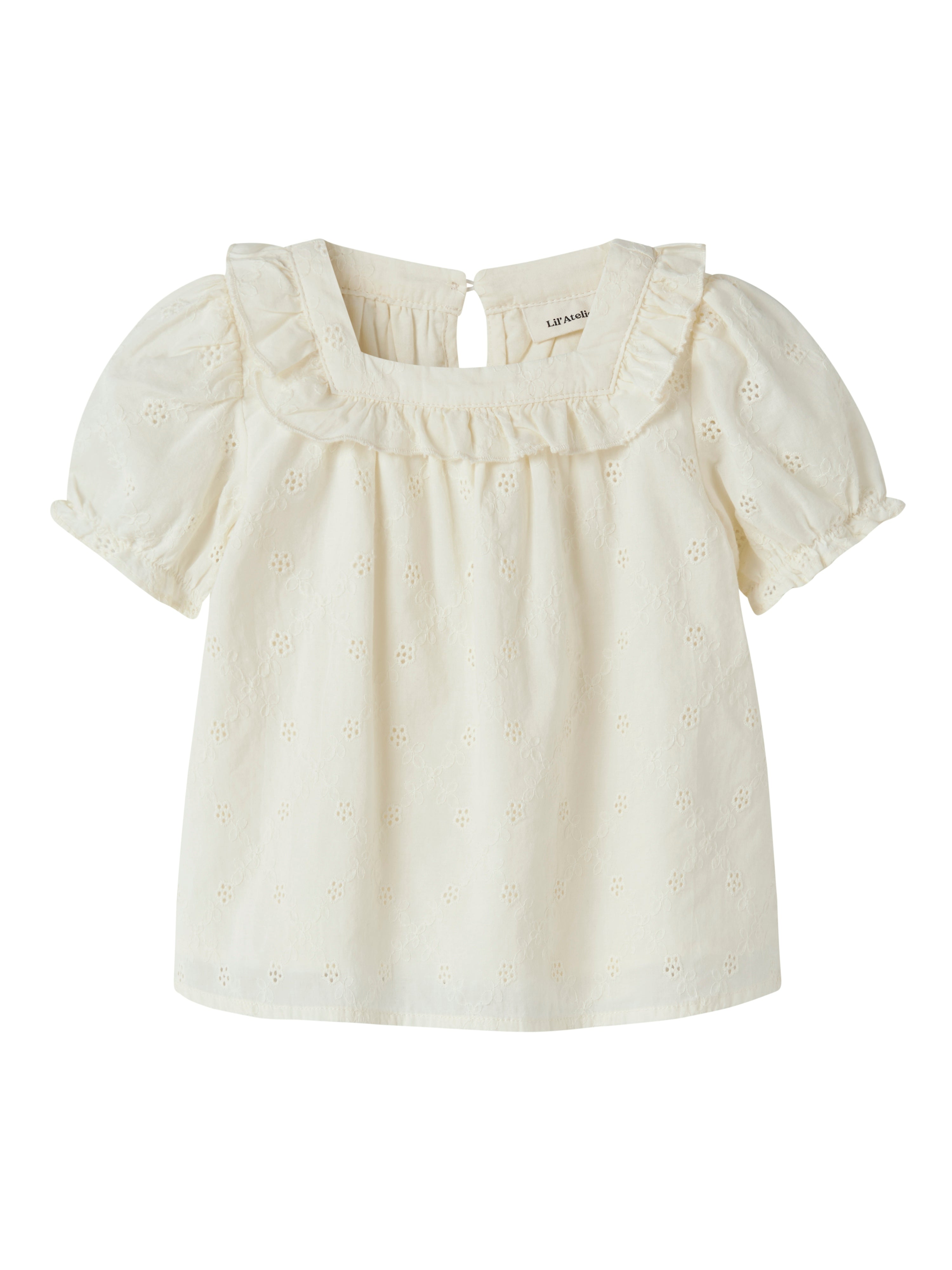 Lil Atelier Hosa Ss Loose Shirt Coconut Milk 92 Cm