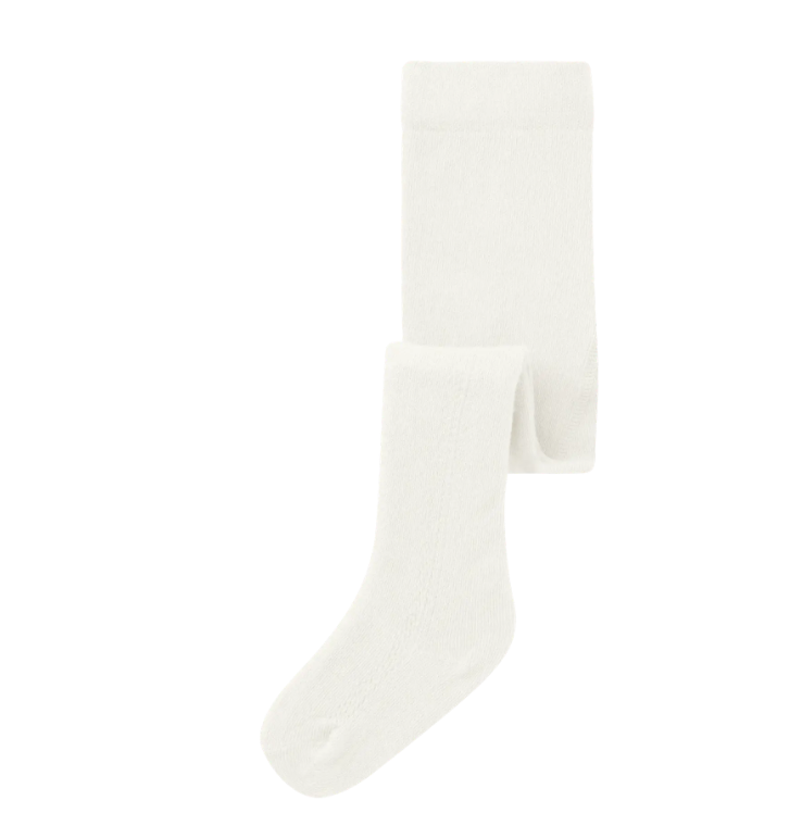 Lil Atelier Ilso Pointelle Strømpebukser Coconut Milk 86 92 Cm