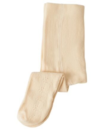 Lil Atelier Ilso Roa Pointelle Strømpebukser Wood Ash 86 92 Cm