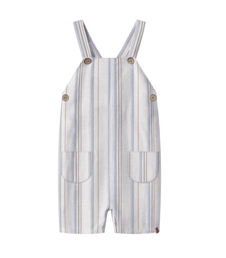 Lil Atelier Jeran Loose Short Overall Coconut Milk 56 Cm