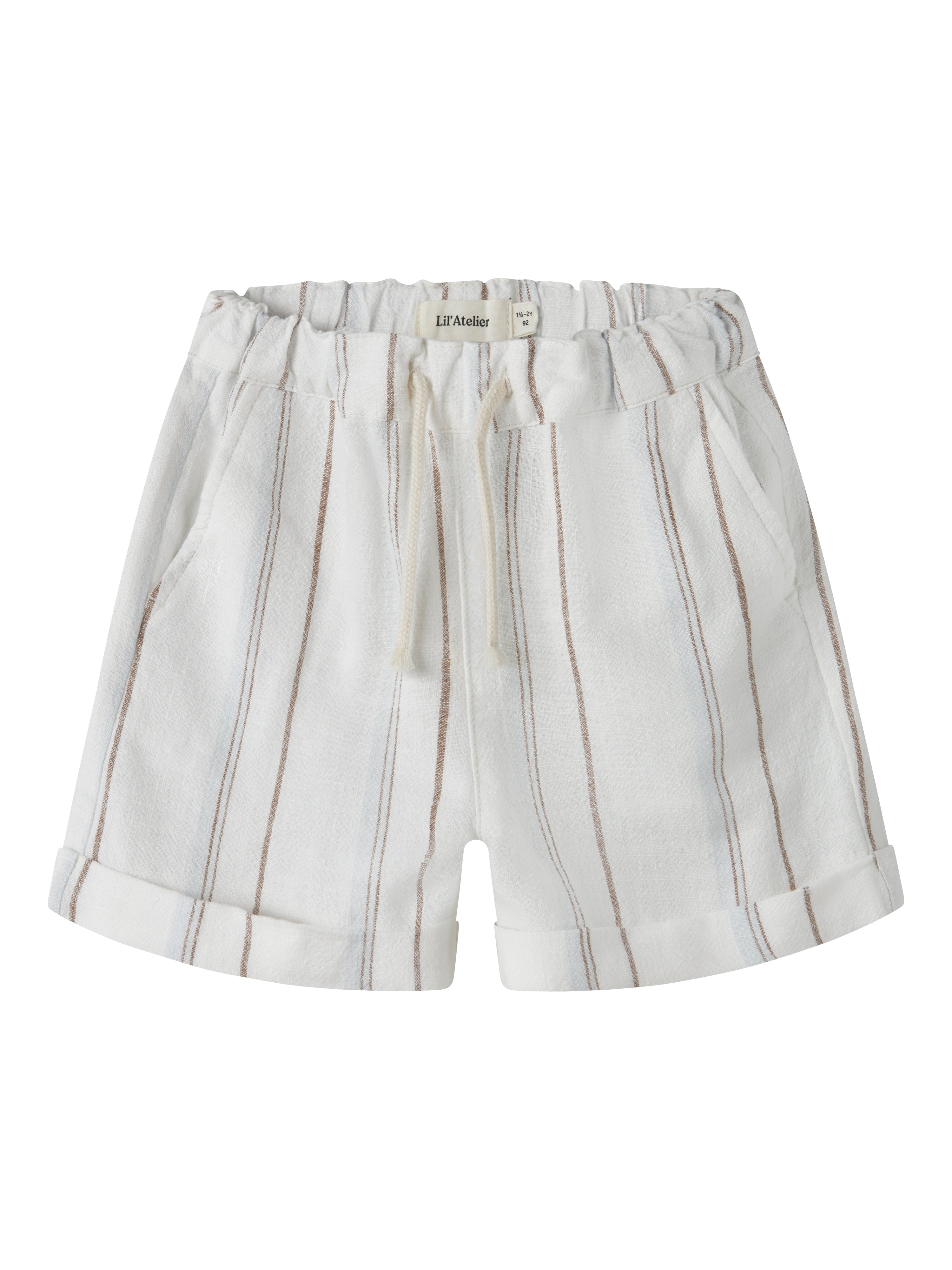Lil Atelier Jeran Loose Shorts Coconut Milk 92 Cm