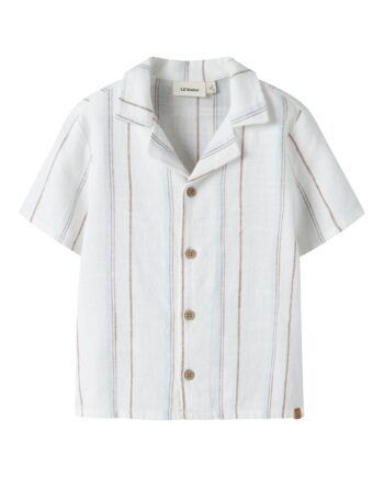 Lil Atelier Jeran Ss Loose Shirt Coconut Milk 92 Cm