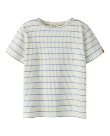 Lil Atelier Kail Ss Top  Coconut Milk Zen Blue 92 Cm