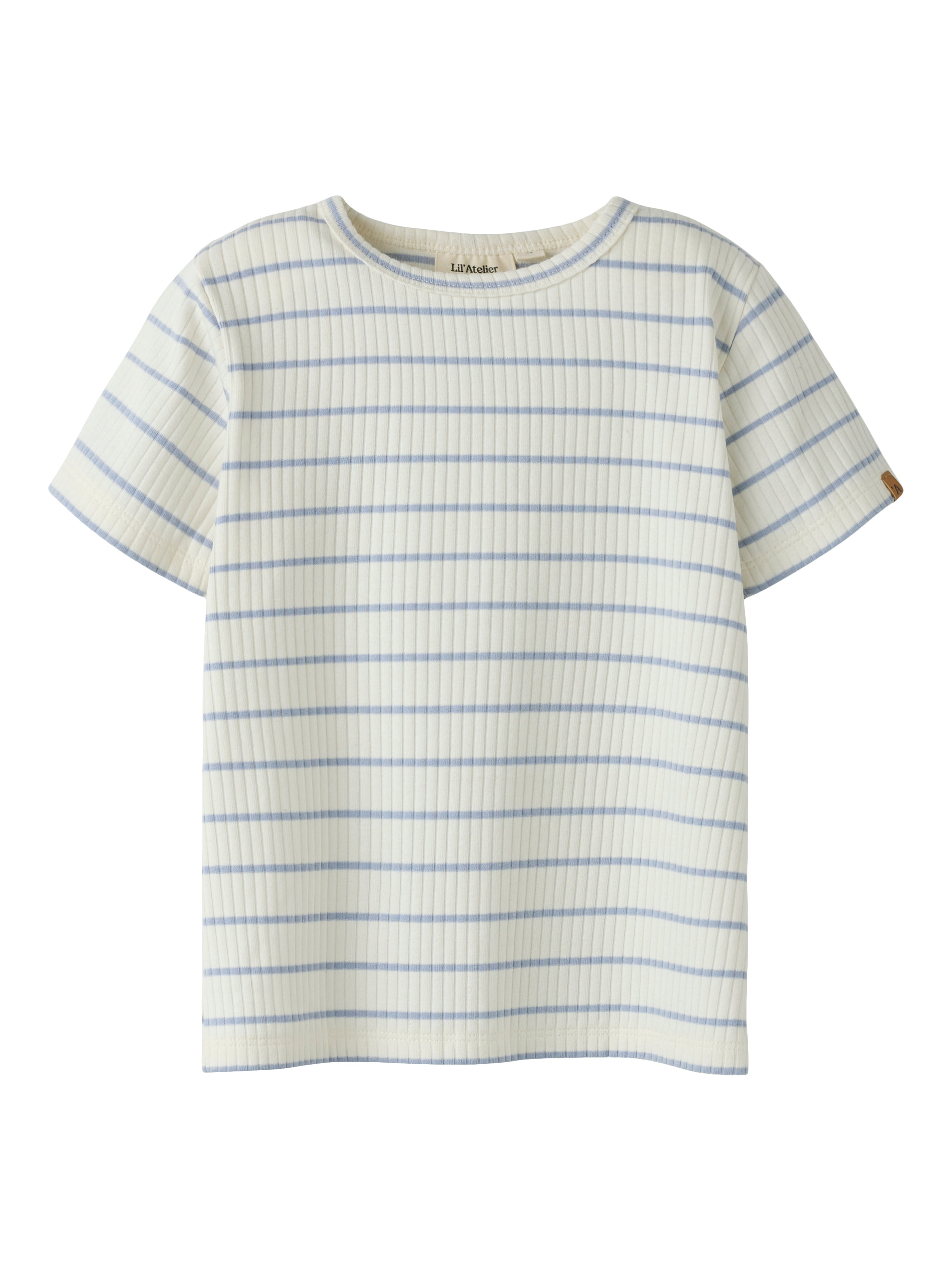 Lil Atelier Kail Ss Top  Coconut Milk Zen Blue 92 Cm