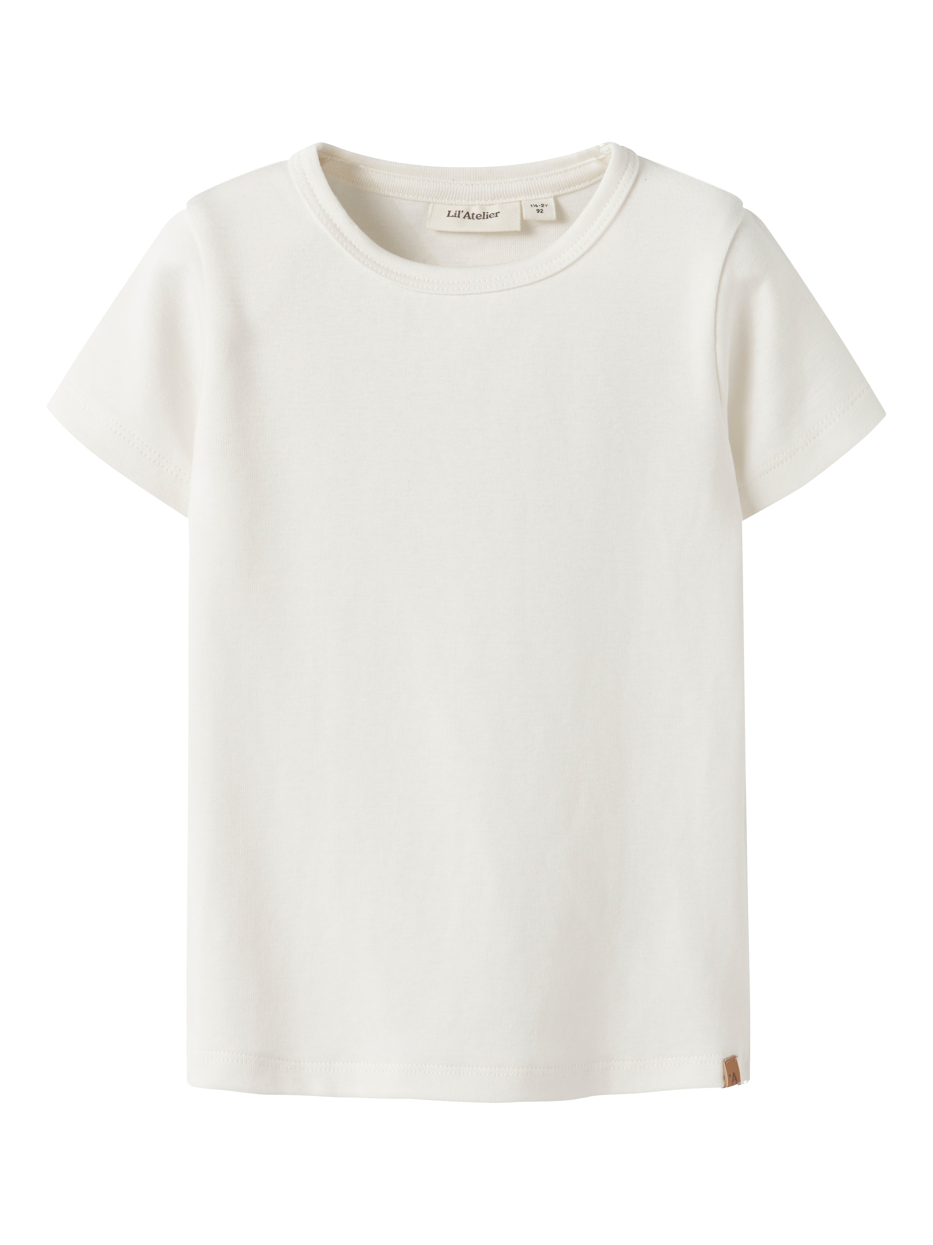 Lil Atelier Lalo Tap Ss Slim Top Coconut Milk 92 Cm