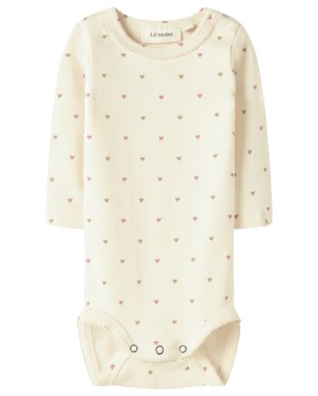 Lil Atelier Lalo Tig Ls Slim Body Turtledove Heart 56 Cm