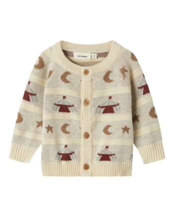 Lil Atelier Lamai Knit Cardigan Turtledove 56 Cm
