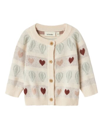 Lil Atelier Lamai Kny Knit Cardigan Pastel Parchment 56 Cm