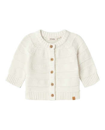 Lil Atelier Larson Knit Cardigan Coconut Milk 56 Cm