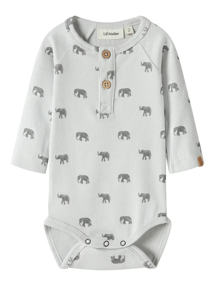 Lil  Atelier Lavo Eko Langærmet Slim Body Glacier Gray 68
