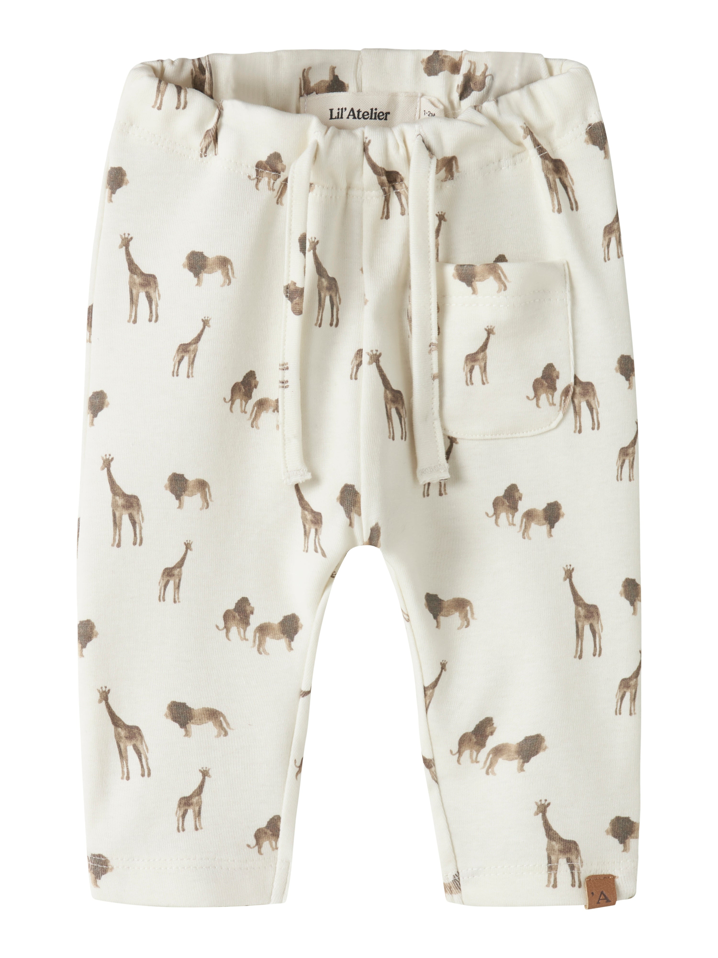 Lil Atelier Layo Geu Loose Pants Coconut Milk Lion 56 Cm