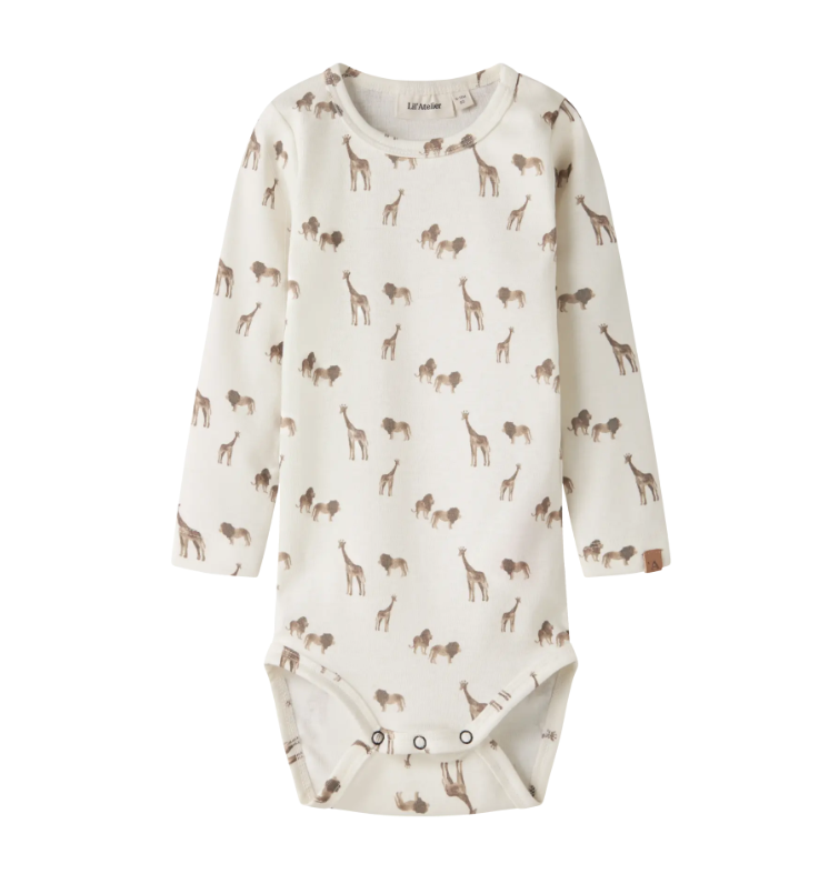 Lil Atelier Layo Geu Ls Slim Body Coconut Milk Lion 56 Cm