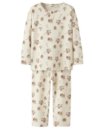 Lil Atelier Layo Git Ls Nightset Turtledove Christmas 92 Cm