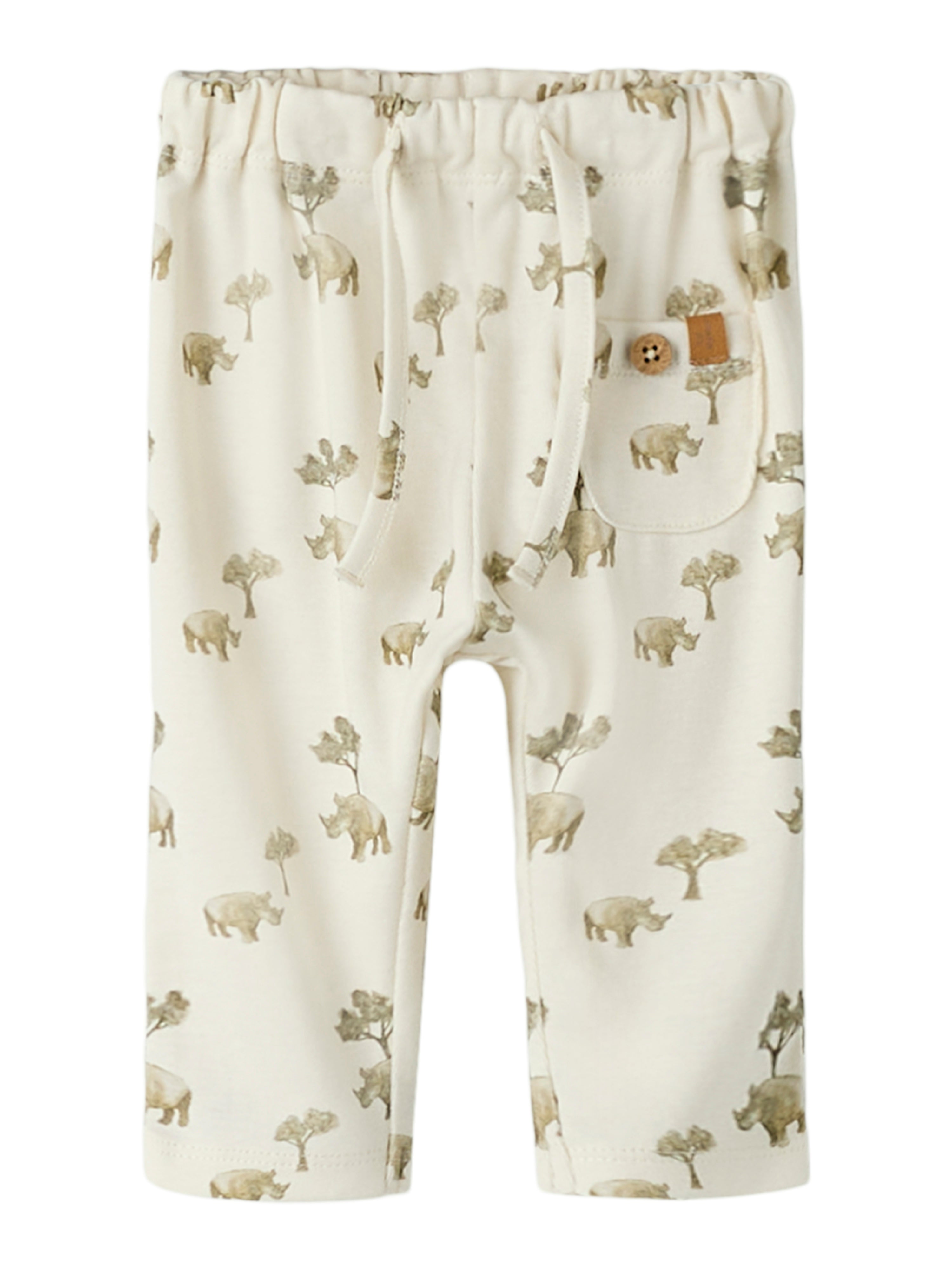 Lil Atelier Layo Loose Pants Coconut Milk Rhino 56 Cm