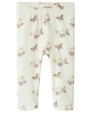 Lil Atelier Layo See Leggings Coconut Milk Flower 56 Cm