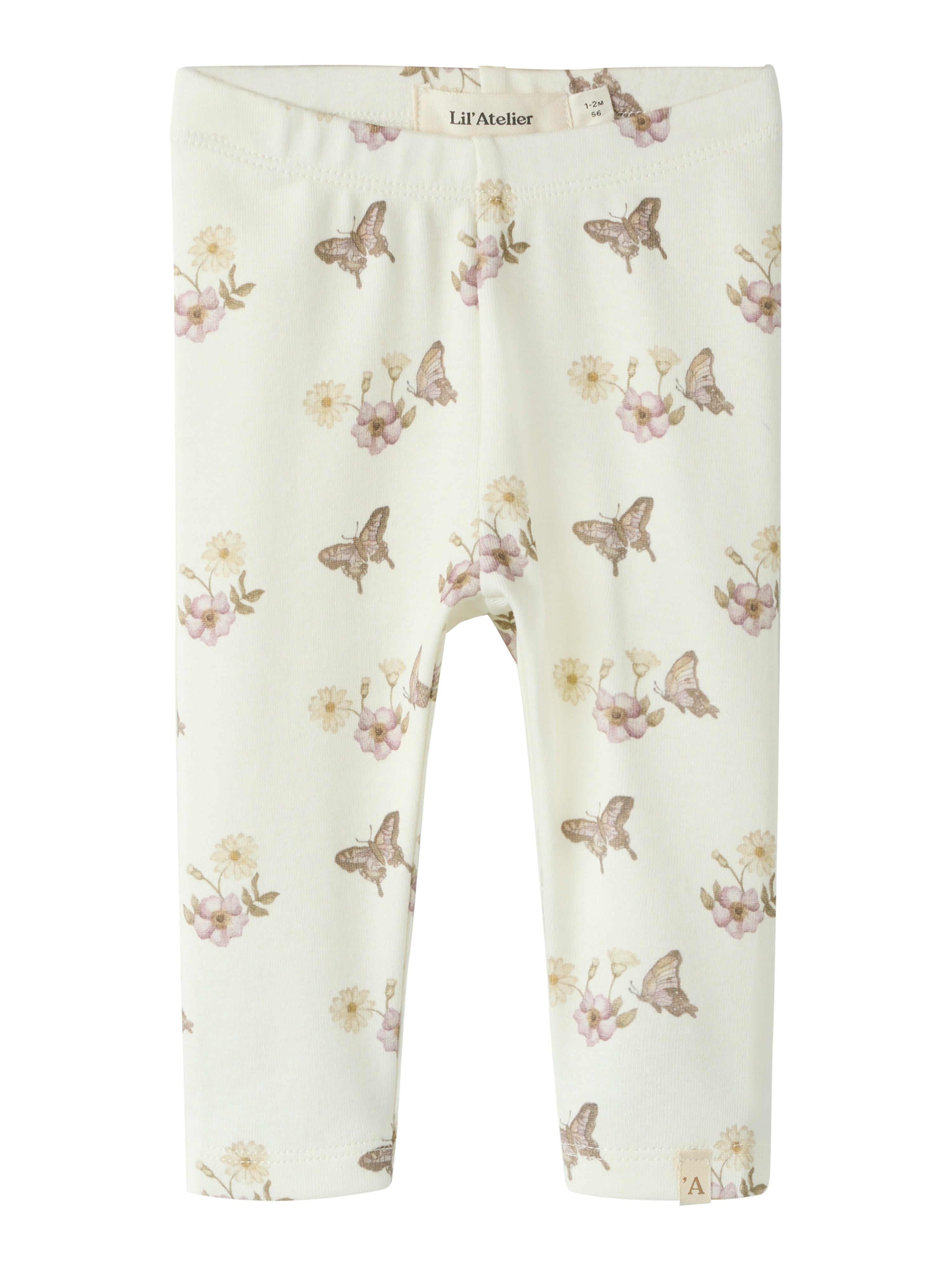 Lil Atelier Layo See Leggings Coconut Milk Flower 56 Cm