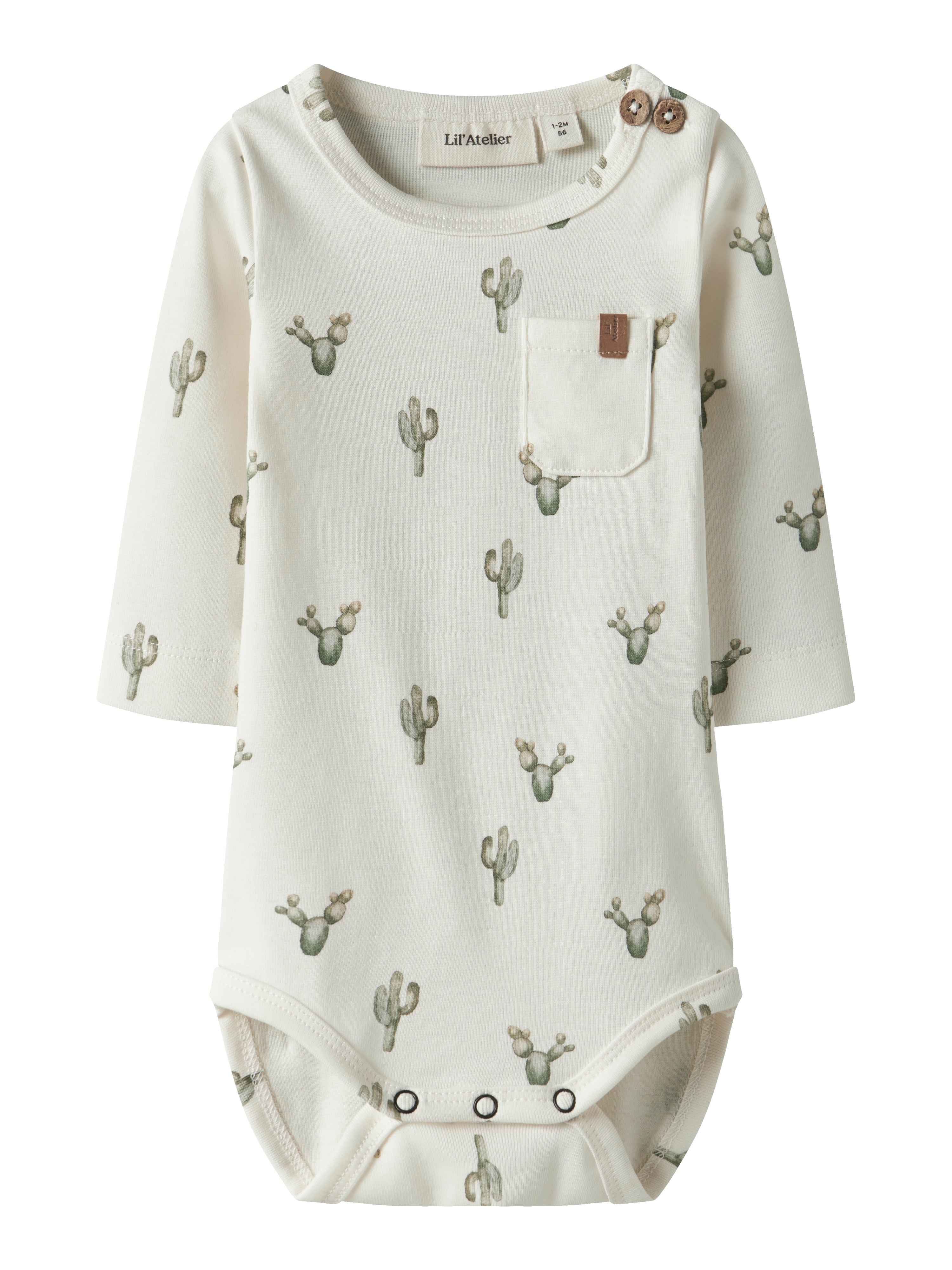 Lil Atelier Layo Sev Ls Slim Body Coconut Milk Cactus 56 Cm