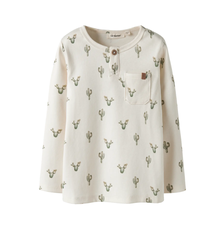 Lil Atelier Layo Sio Ls Slim Top Coconut Milk Cactus 92 Cm