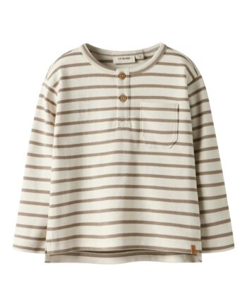 Lil Atelier Limia Nob Ls Loose Top Turtledove Sepia Tint 92 Cm