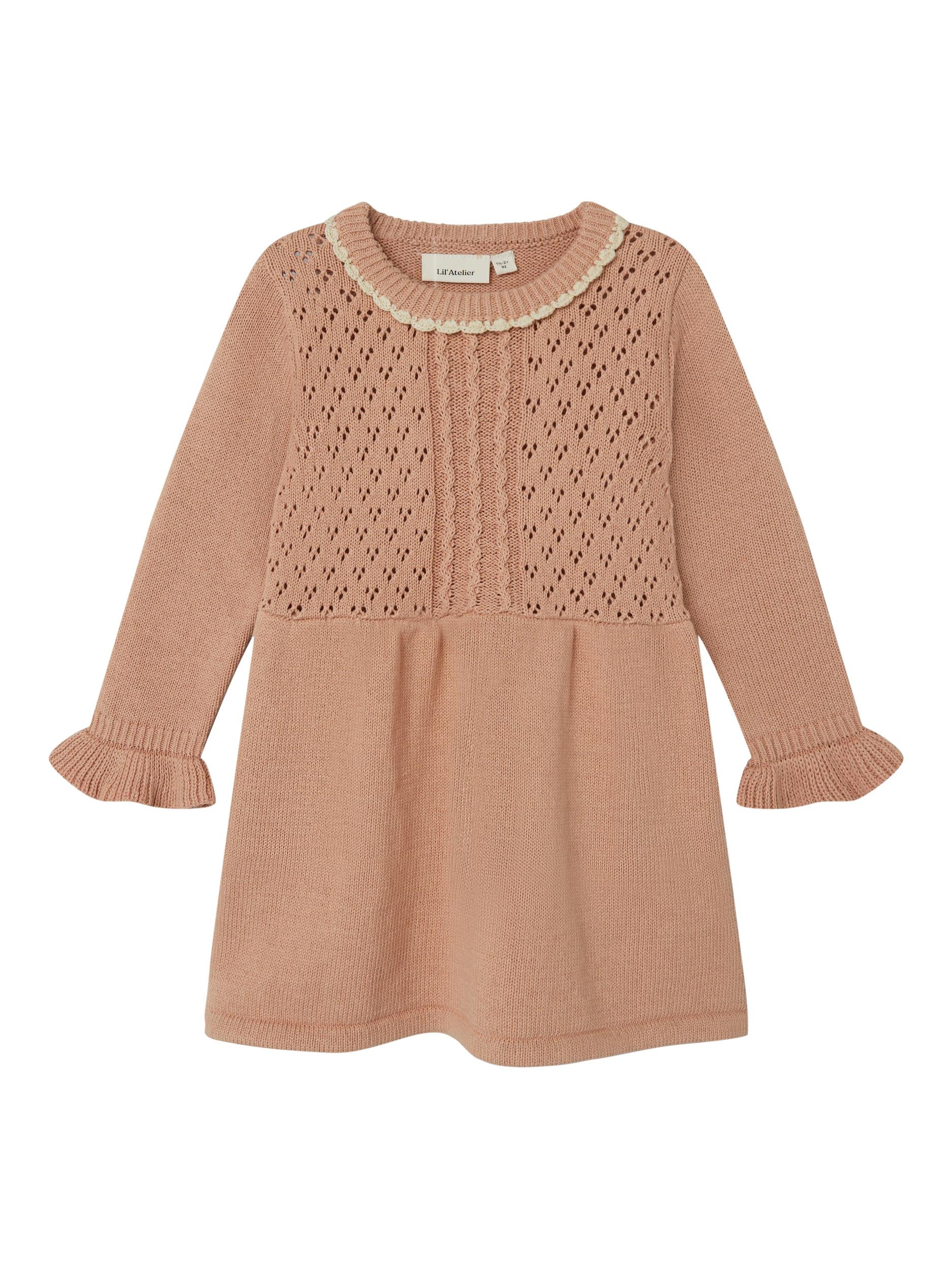 Lil Atelier Loro Knit Dress Sirocco 92 Cm