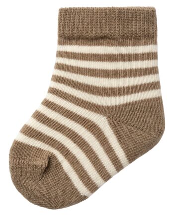 Lil Atelier Love Stripe Strømper Birch 50 56