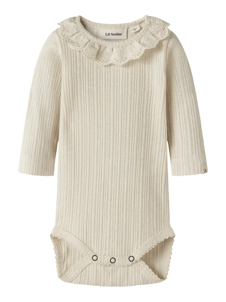 Lil  Atelier Luva Langærmet Slim Body Turtledove 80