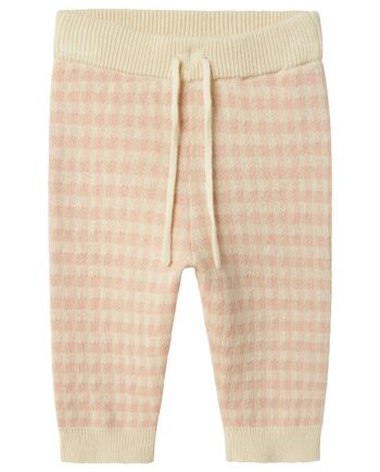 Lil Atelier Nadie Knit Pants Cameo Rose 68 Cm