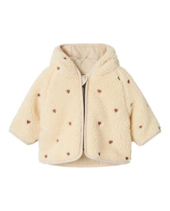 Lil Atelier Nalo Loose Sherpa Jakke Sandshell 56 Cm